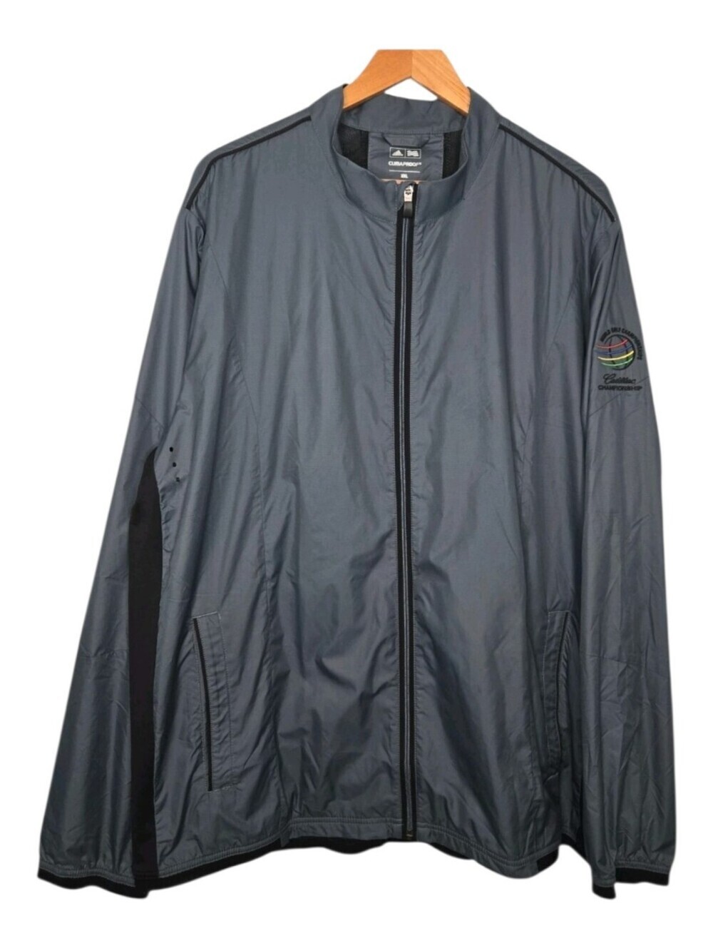 Adidas Mens Gray World Cadillac Championship Golf Windbreaker Jacket XXL